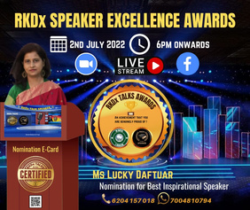 RKDx Speaker Excellence Awards nomination banner for Lucky Daftuar