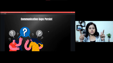 Online session on communication, shared on a video call